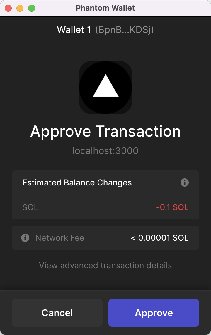 wallet transaction approval prompt